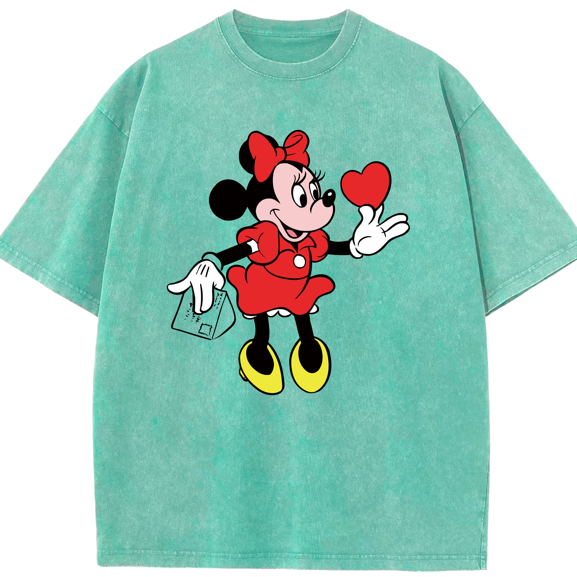（画像用） ミッキーマウス Mickey Mouse 綿100% ヴィンテージ風 半袖Tシャツ（フロントプリント）
